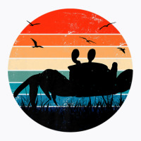 Retro Crab Sunset - Crustacean Core Shellfish Beach Spider T-shirt | Artistshot