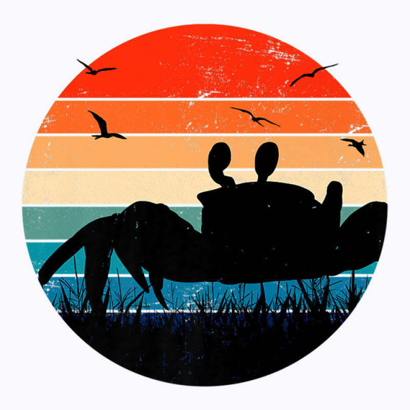 Retro Crab Sunset - Crustacean Core Shellfish Beach Spider T-shirt | Artistshot