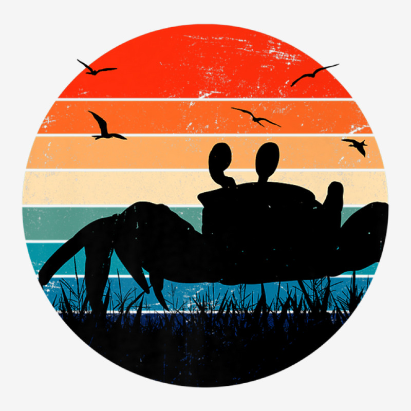 Retro Crab Sunset - Crustacean Core Shellfish Beach Spider Graphic T-shirt | Artistshot