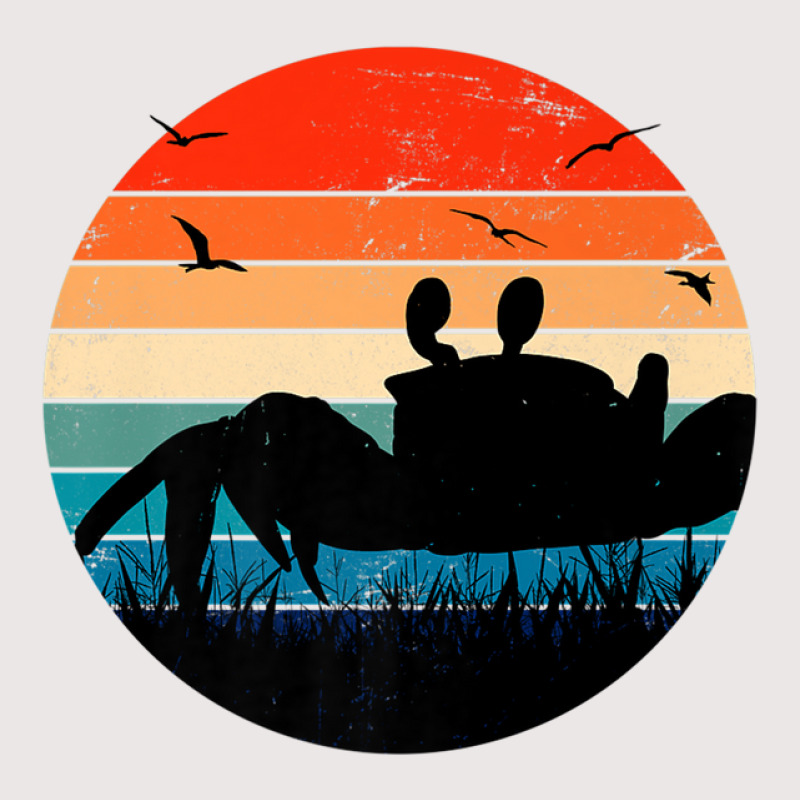 Retro Crab Sunset - Crustacean Core Shellfish Beach Spider Pocket T-shirt | Artistshot