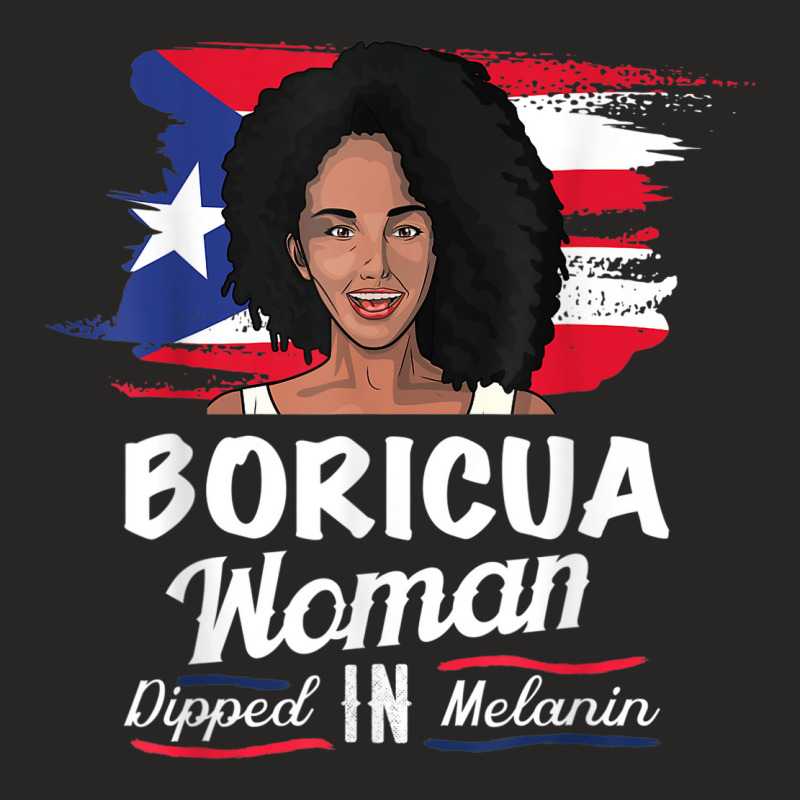 Afro Black Latina Gift  Boricua Dipped In Melanin Ladies Fitted T-Shirt by SHANNONRENNAN | Artistshot