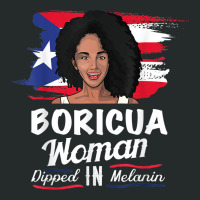 Afro Black Latina Gift  Boricua Dipped In Melanin Women's Triblend Scoop T-shirt | Artistshot