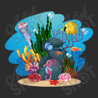 Undersea Life Coral Reef With Fish And Water Plants  Cartoon Landscape Exclusive T-shirt | Artistshot