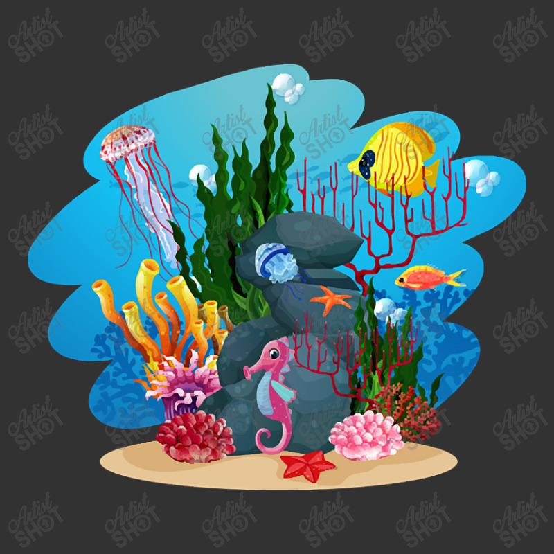 Undersea Life Coral Reef With Fish And Water Plants  Cartoon Landscape Baby Bodysuit | Artistshot