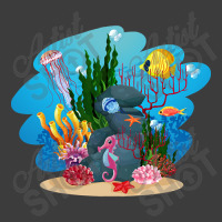 Undersea Life Coral Reef With Fish And Water Plants  Cartoon Landscape Men's Polo Shirt | Artistshot