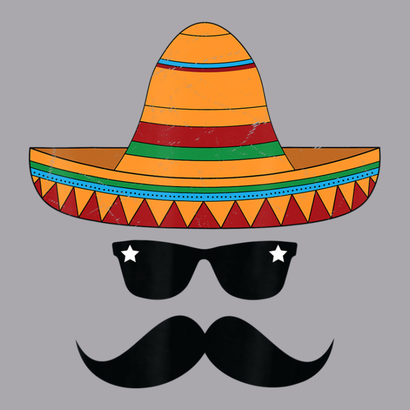 Sombrero Costume Mustache Sunglasses Cinco De Youth 3/4 Sleeve by bummercaught | Artistshot