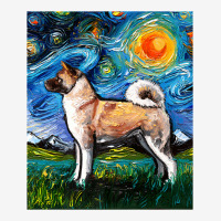 Akita Inu Starry Night Impressionist Dog Art By Aja Premium T Shirt Camper Cup | Artistshot