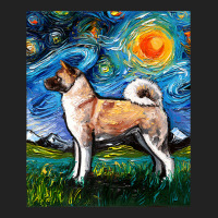 Akita Inu Starry Night Impressionist Dog Art By Aja Premium T Shirt Backpack | Artistshot