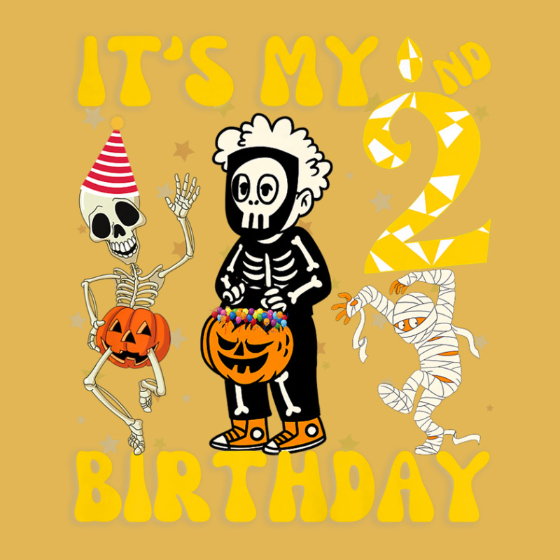 Kids It's My 2nd Birthday Boy Funny Skeleton Pumpkin Halloween Vintage Hoodie And Short Set | Artistshot