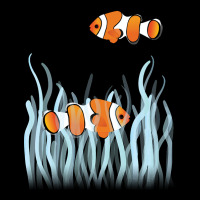 Two Clown Fishes Swimming Between Sea Anemones Fleece Short | Artistshot