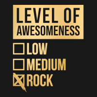 Funny And Awesome Level Of Awesomeness Low Medium Gift Gifts Rock Sayi Flannel Shirt | Artistshot