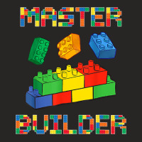 Brick Builder Blocks Building Master Builder Funny Toys Kids Ladies Fitted T-shirt | Artistshot