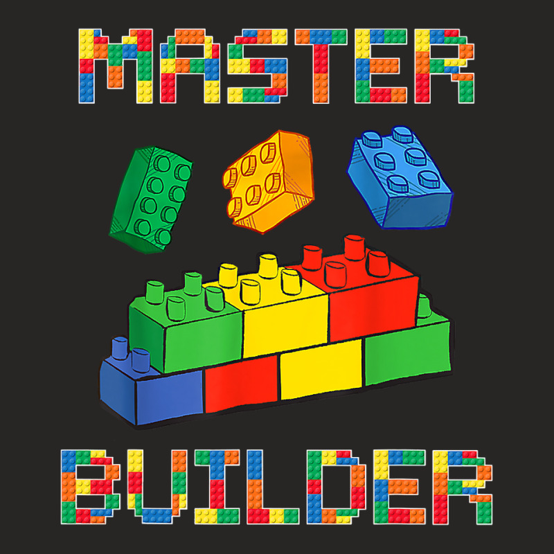 Brick Builder Blocks Building Master Builder Funny Toys Kids Ladies Fitted T-Shirt by ElizabethAtist | Artistshot