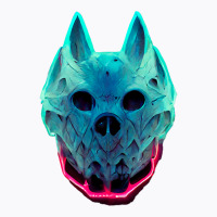 Wolf Skull Face For Halloween Colors  Animal Face T-shirt | Artistshot