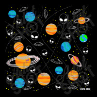 Aliens And Planets A Vector Pattern Wallpaper Ecopop V-neck Tee | Artistshot