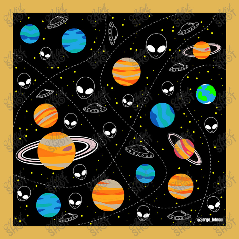 Aliens And Planets A Vector Pattern Wallpaper Ecopop Vintage Hoodie And Short Set | Artistshot