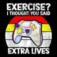 Vintage Exercise I Thought You Said Extra Lives Video Gamer Men's Long Sleeve Pajama Set | Artistshot