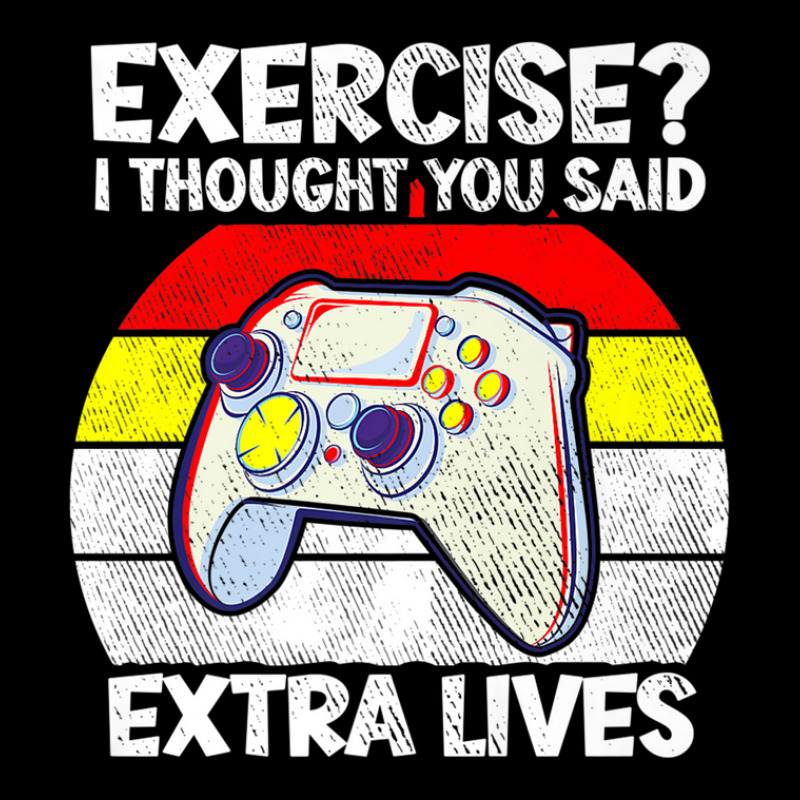 Vintage Exercise I Thought You Said Extra Lives Video Gamer Men's Long Sleeve Pajama Set | Artistshot