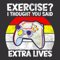 Vintage Exercise I Thought You Said Extra Lives Video Gamer Vintage Hoodie | Artistshot