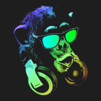 Monkey Chimp With Sunglasses And Headphones Classic T-shirt | Artistshot