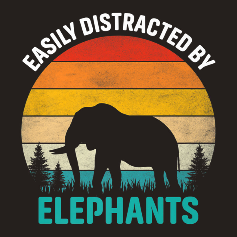 Easily Distracted By Elephants Vintage Retro Sunset Tank Top | Artistshot