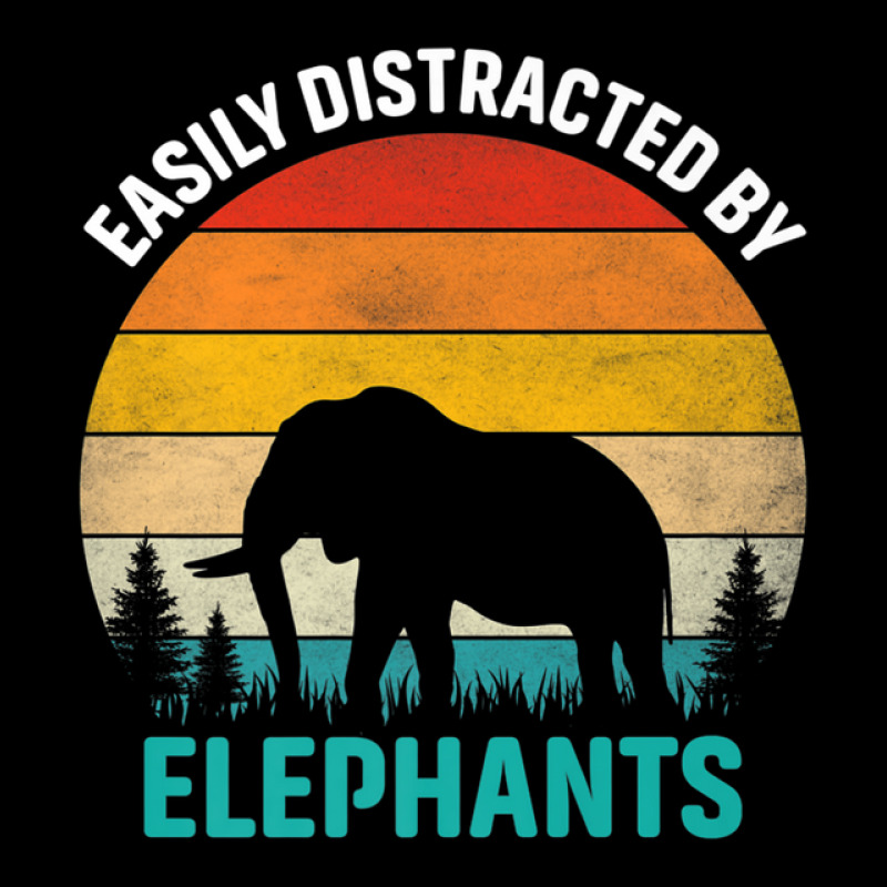 Easily Distracted By Elephants Vintage Retro Sunset Long Sleeve Shirts | Artistshot