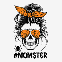 Momster Halloween Costume Skull Mom Messy Hair Bun Monster Adjustable Cap | Artistshot