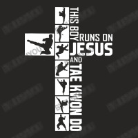 This Boy Runs On Jesus And Tae Kwon Do For Dark Ladies Fitted T-shirt | Artistshot