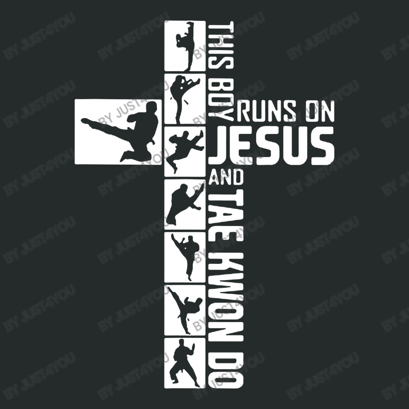 This Boy Runs On Jesus And Tae Kwon Do For Dark Women's Triblend Scoop T-shirt by Just4You | Artistshot