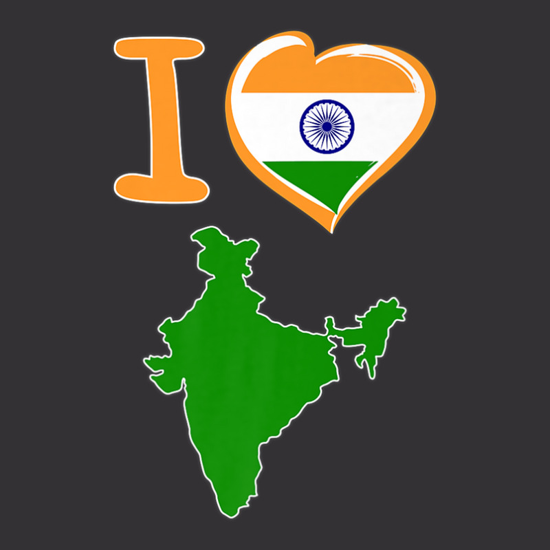 I Love India. Indian Flag In Shape Of A Heart. Country Map Vintage Hoodie And Short Set | Artistshot