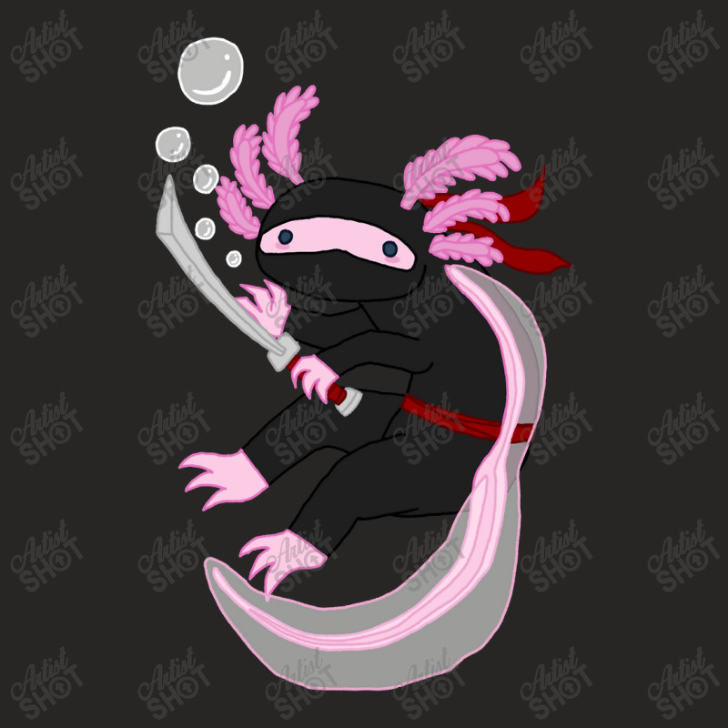 Ninja Axolotl (pink) Ladies Fitted T-Shirt by Min05 | Artistshot