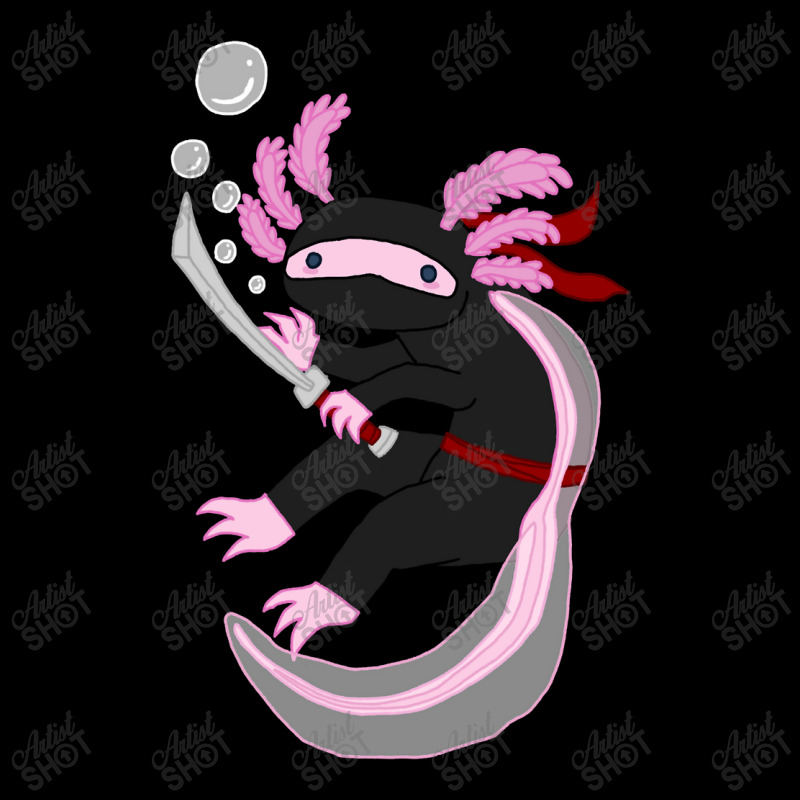 Ninja Axolotl (pink) Women's V-Neck T-Shirt by Min05 | Artistshot