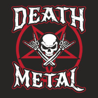 Death Metal Skull Rock Music Nihilism Pentagram Design Ladies Fitted T-shirt | Artistshot