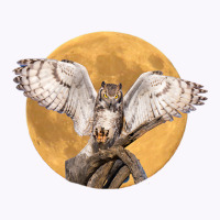 Majestic Great Horned Owl Nocturnal Bird With Full Moon Tank Top | Artistshot