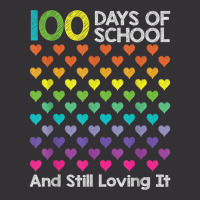 Cute 100 Days Of School And Still Loving It Hearts 100th Day T Shirt Vintage Hoodie | Artistshot