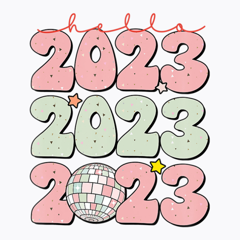 Hello 2023 Happy New Year 2023 Retro Vintage T-shirt | Artistshot