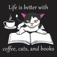 Cat Reading A Book Cute Cozy Coffee T-shirt | Artistshot