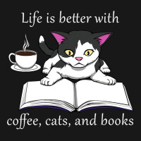 Cat Reading A Book Cute Cozy Coffee Flannel Shirt | Artistshot