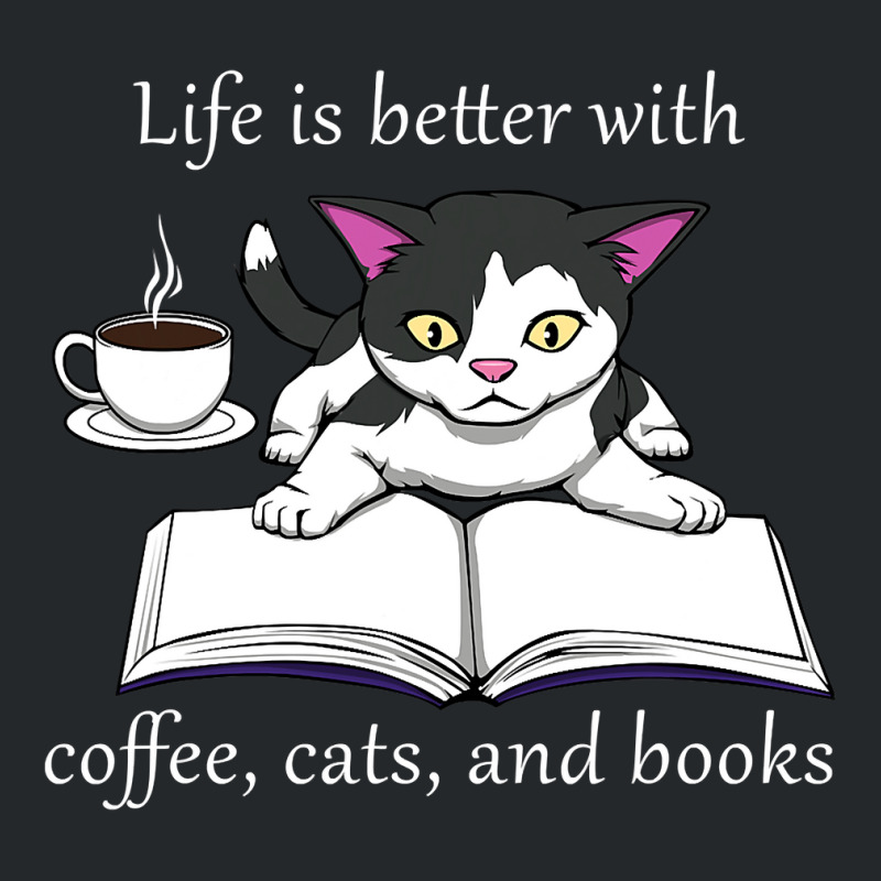 Cat Reading A Book Cute Cozy Coffee Crewneck Sweatshirt | Artistshot