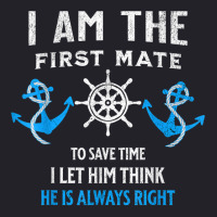 First Mate Captain I Let Him Think He's Always Right T Shirt Unisex Sherpa-lined Denim Jacket | Artistshot