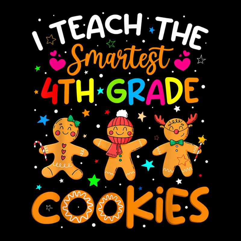 I Teach The Smartest 4th Grade Cookies Christmas Teacher T Shirt Men's Long Sleeve Pajama Set | Artistshot