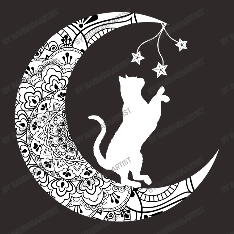 Moon Cat Playful Funny Cat Mandala Crescent Moon Witch Racerback Tank by BarbaraArtist | Artistshot