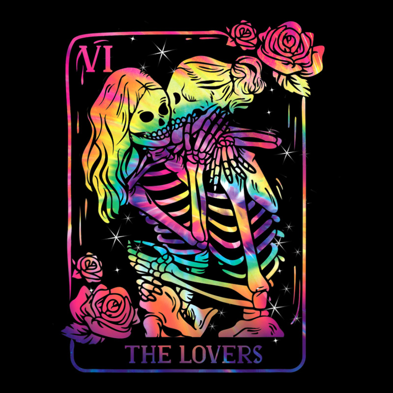 The Lovers Tarot Card Goth Tie Dye Kissing Lesbian Skeletons Adjustable Cap | Artistshot