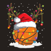 Christmas Basketball Reindeer Funny Santa Hat Xmas Kids Tank Top | Artistshot