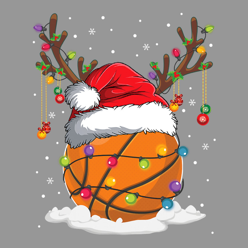 Christmas Basketball Reindeer Funny Santa Hat Xmas Kids Women's V-Neck T-Shirt by Aliceartist | Artistshot