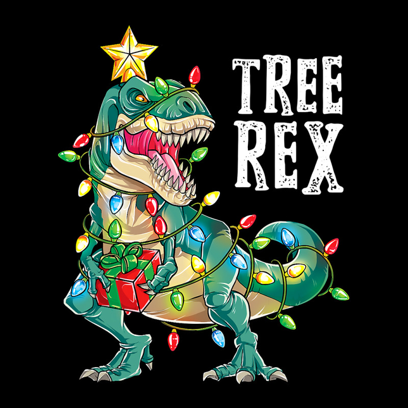 Christmas Dinosaur Tree Rex Pajamas Men Boys Xmas Lights Pocket T-Shirt by Aliceartist | Artistshot