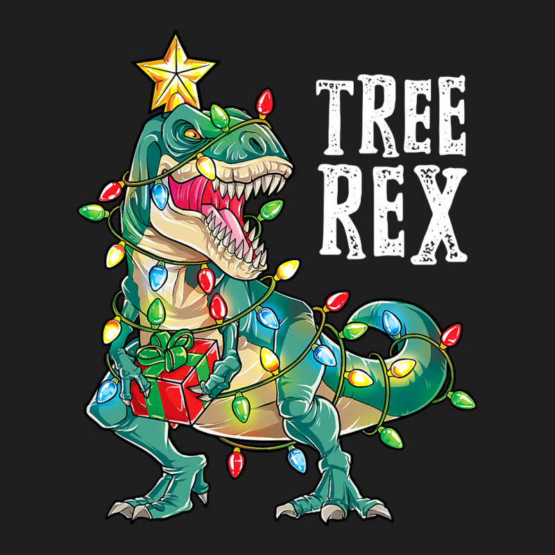 Christmas Dinosaur Tree Rex Pajamas Men Boys Xmas Lights Classic T-shirt by Aliceartist | Artistshot