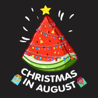 Christmas In August Watermelon Santa Summer Tree T-shirt | Artistshot