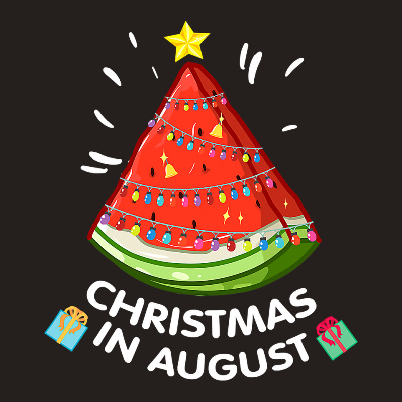 Christmas In August Watermelon Santa Summer Tree Tank Top by ElizabethAtist | Artistshot