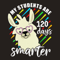 Womens My Students Are 120 Days Smarter Prek Teacher Llama Lovers Vnec Tank Top | Artistshot